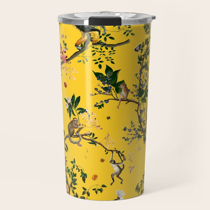 Monkey World Yellow Travel Mug Gallery Image 1