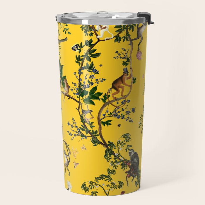 Monkey World Yellow Travel Mug Gallery Image 2