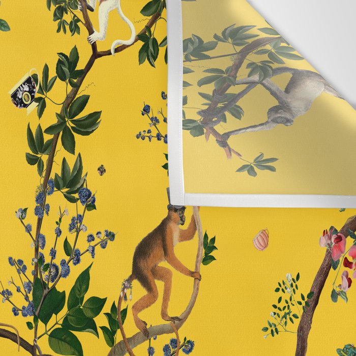 Monkey World Yellow Wall Tapestry Gallery Image 3