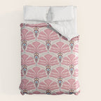 Pink Retro Floral Fan Comforter Gallery Image 6