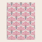 Pink Retro Floral Fan Poster Gallery Image 4