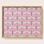Pink Retro Floral Fan Serving Tray Gallery Image 1