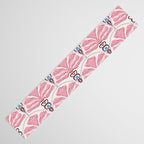 Pink Retro Floral Fan Table Runner Gallery Image 3