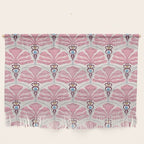 Pink Retro Floral Fan Wall Hanging Gallery Image 1