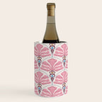 Pink Retro Floral Fan Wine Chiller Gallery Image 2