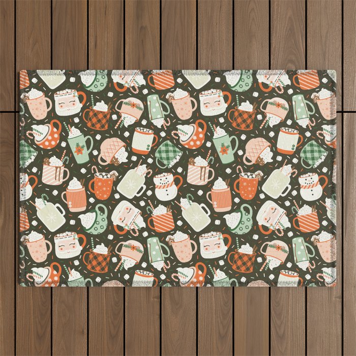 Christmas Cocoa Outdoor Rug Gallery Image 1
