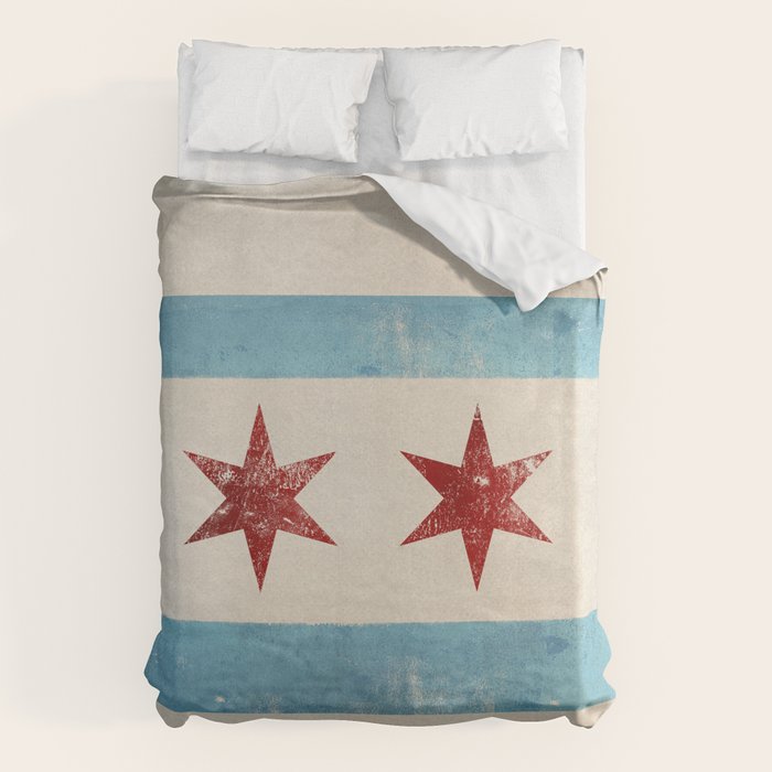 Chicago Flag Duvet Cover Gallery Image 1