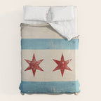 Chicago Flag Duvet Cover Gallery Image 6