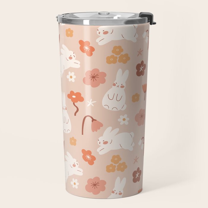 Cute bunny illustration Travel Mug Gallery Image 2