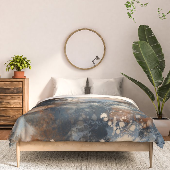 Earth watercolor splashes 2 Comforter Gallery Image 3