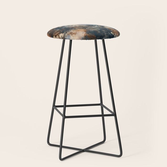 Earth watercolor splashes 2 Stool Gallery Image 1