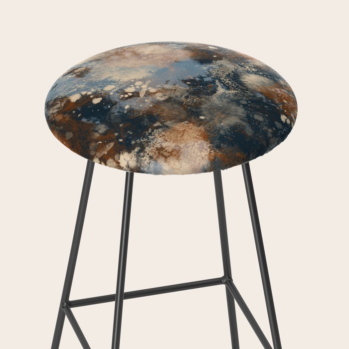 Earth watercolor splashes 2 Stool Gallery Image 2