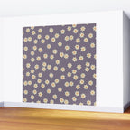 Tiny Flowers / Lavender & Orange Wall Mural Gallery Image 2