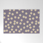 Tiny Flowers / Lavender & Orange Welcome Mat Gallery Image 1