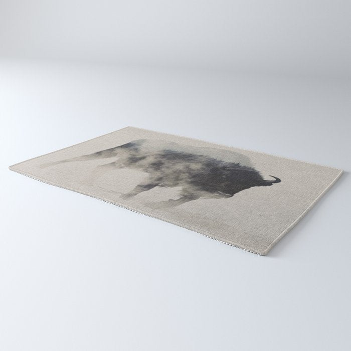 Bison In The Fog Rug Gallery Image 3