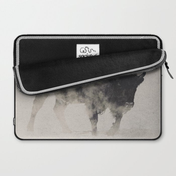 Bison In The Fog Laptop Sleeve Gallery Image 2