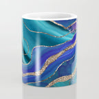 Purple Teal Blue Galaxy Nebula Agate Glitter Glam #1 #marble #decor #art #society6 Coffee Mug Gallery Image 4