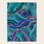 Purple Teal Blue Galaxy Nebula Agate Glitter Glam #1 #marble #decor #art #society6 Poster Gallery Image 4