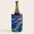 Purple Teal Blue Galaxy Nebula Agate Glitter Glam #1 #marble #decor #art #society6 Wine Chiller Gallery Image 3