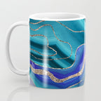 Purple Teal Blue Galaxy Nebula Agate Glitter Glam #1 #marble #decor #art #society6 Coffee Mug Gallery Image 3