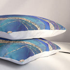 Purple Teal Blue Galaxy Nebula Agate Glitter Glam #1 #marble #decor #art #society6 Pillow Sham Gallery Image 3
