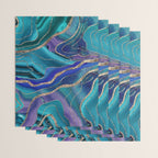 Purple Teal Blue Galaxy Nebula Agate Glitter Glam #1 #marble #decor #art #society6 Wrapping Paper Gallery Image 3
