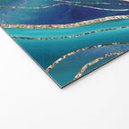 Purple Teal Blue Galaxy Nebula Agate Glitter Glam #1 #marble #decor #art #society6 Welcome Mat Gallery Image 2