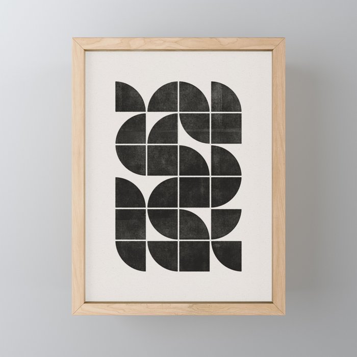Mid-Century Modern No.35 - Woodblock Print Mini Art Print Gallery Image 1