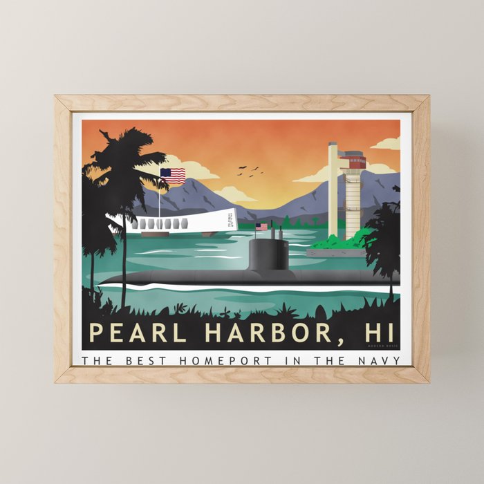 Pearl Harbor, HI - Submarine Homeport Mini Art Print Gallery Image 1