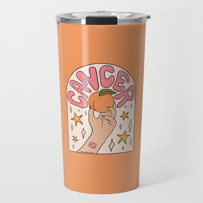 Cancer Peach Travel Mug Gallery Image 1