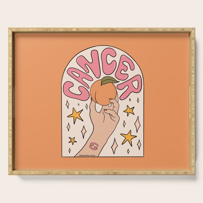 Cancer Peach Serving Tray Gallery Image 1