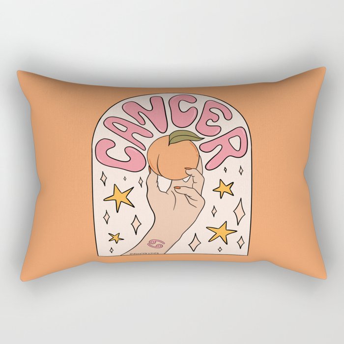 Cancer Peach Rectangular Pillow Gallery Image 1