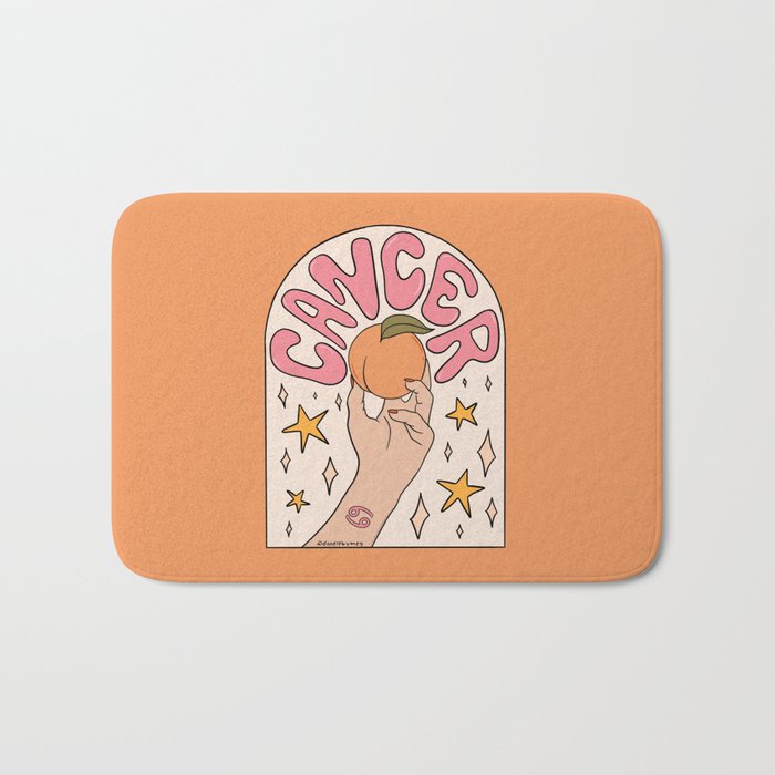 Cancer Peach Bath Mat Gallery Image 1