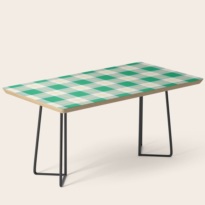 green vintage gingham  Coffee Table Gallery Image 1
