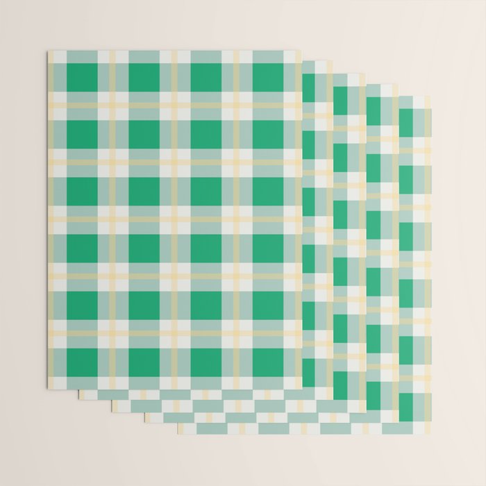 green vintage gingham  Wrapping Paper Gallery Image 3