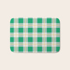 green vintage gingham  Bath Mat Gallery Image 1