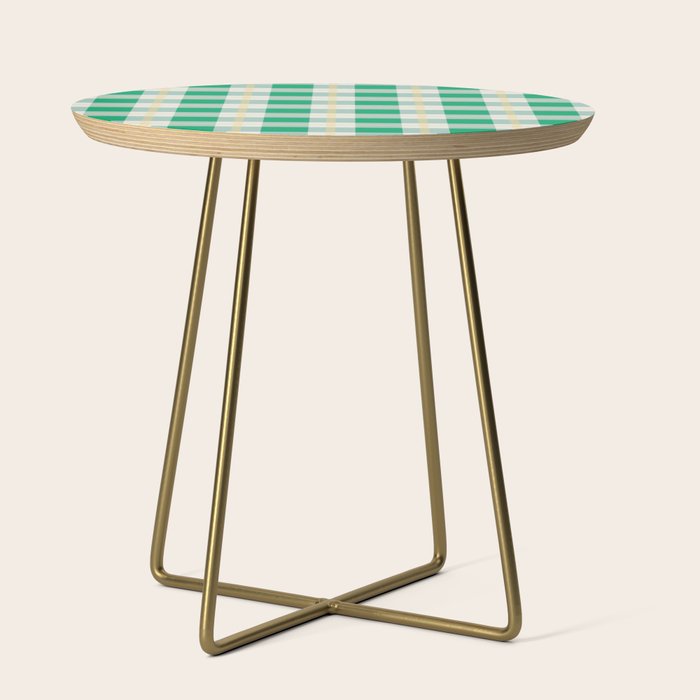 green vintage gingham  Side Table Gallery Image 1