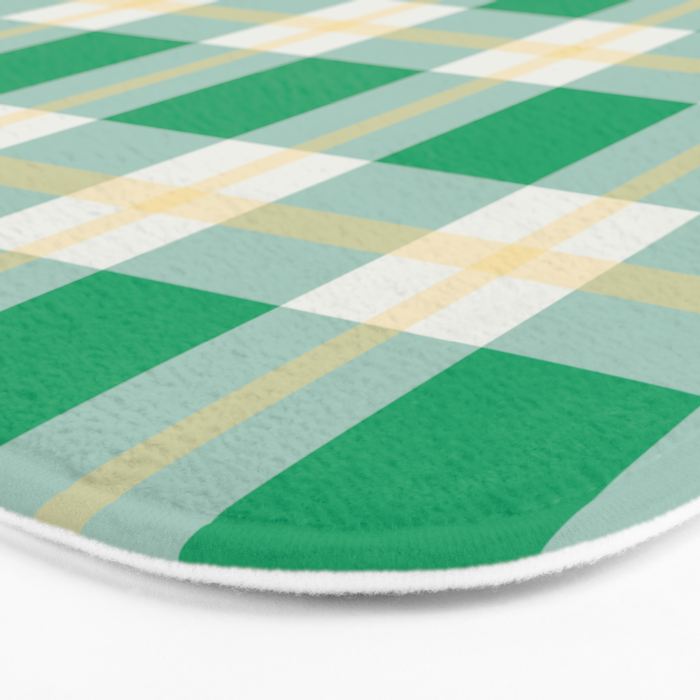 green vintage gingham  Bath Mat Gallery Image 3