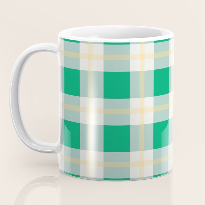 green vintage gingham  Coffee Mug Gallery Image 3