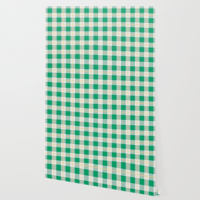 green vintage gingham  Wallpaper Gallery Image 2