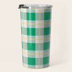 green vintage gingham  Travel Mug Gallery Image 3