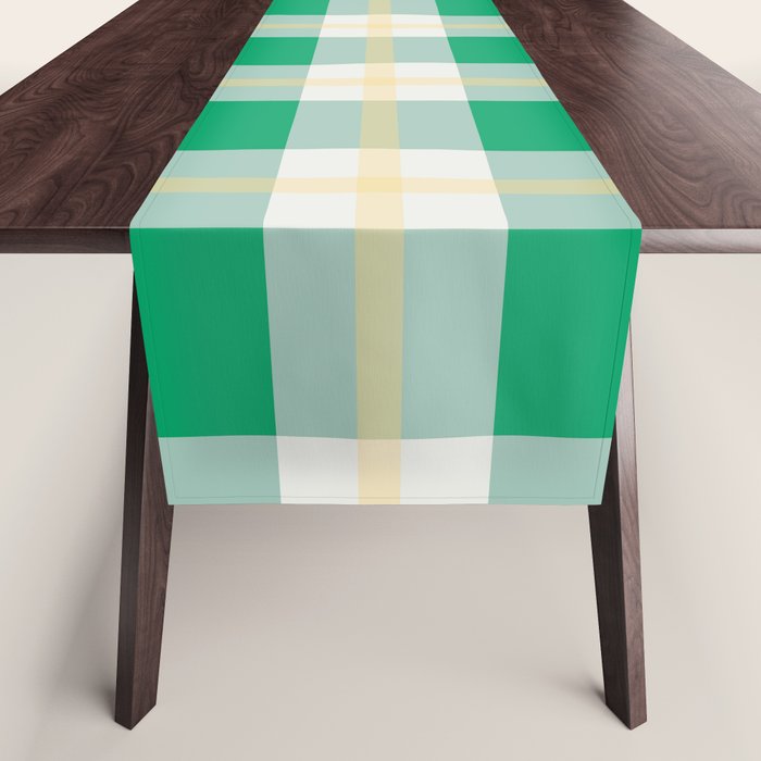 green vintage gingham  Table Runner Gallery Image 1
