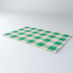 green vintage gingham  Rug Gallery Image 3