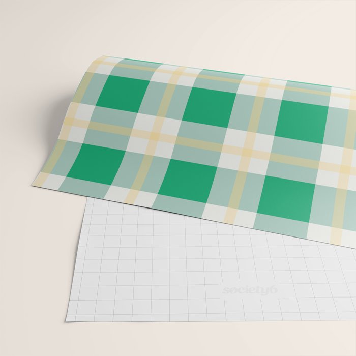 green vintage gingham  Wrapping Paper Gallery Image 2