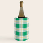 green vintage gingham  Wine Chiller Gallery Image 1