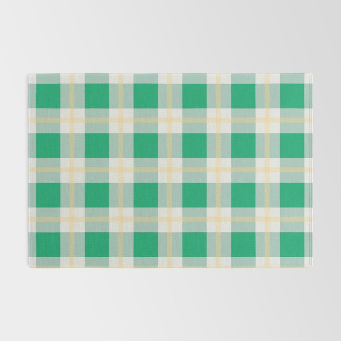 green vintage gingham  Rug Gallery Image 2