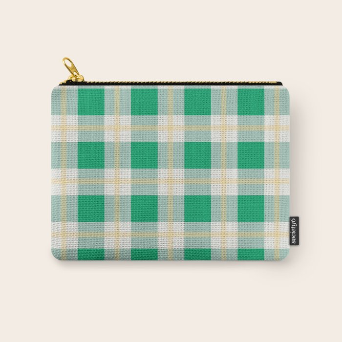 green vintage gingham  Carry All Pouch Gallery Image 1