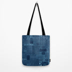 African Indigo Tribal Mud Cloth Tote Bag Gallery Image 2