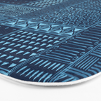 African Indigo Tribal Mud Cloth Bath Mat Gallery Image 3