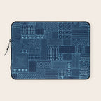 African Indigo Tribal Mud Cloth Laptop Sleeve Gallery Image 1
